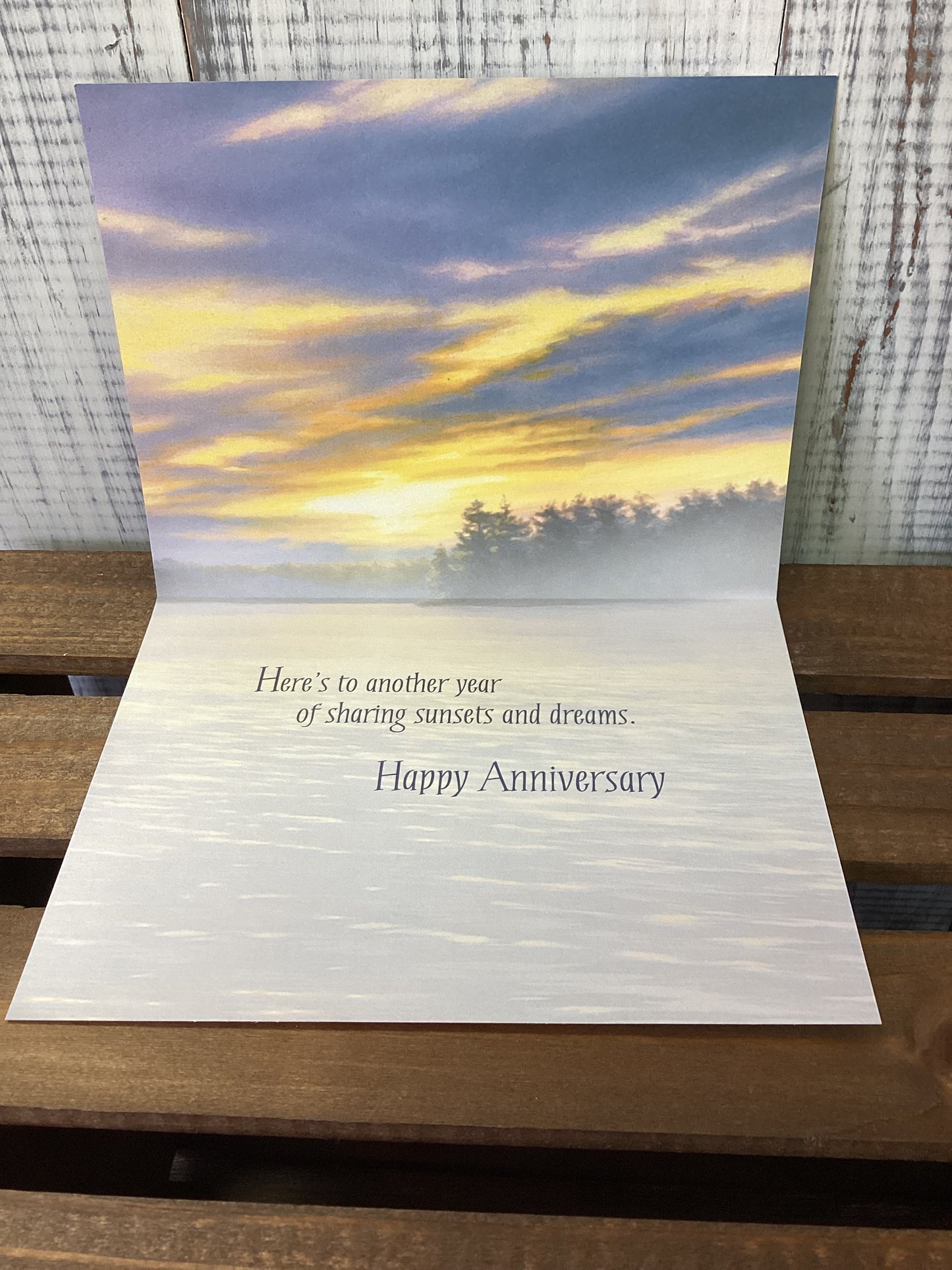 Happy anniversary - sunset card