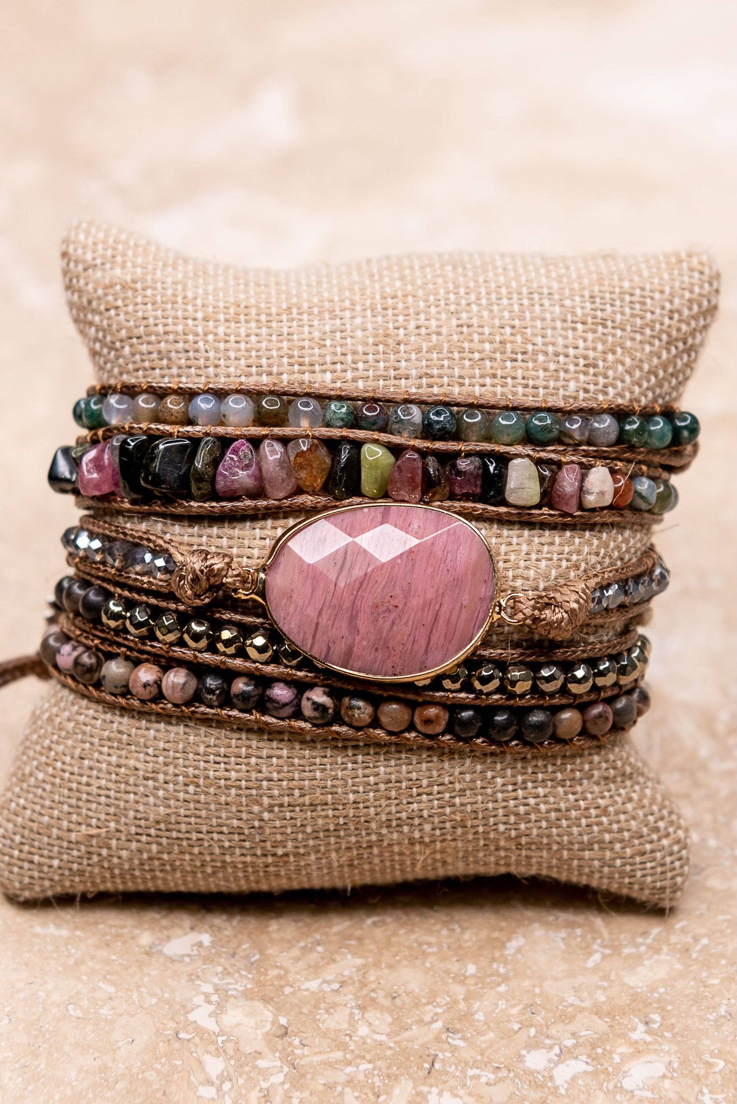 Kelly Wrap Bracelet- Rose