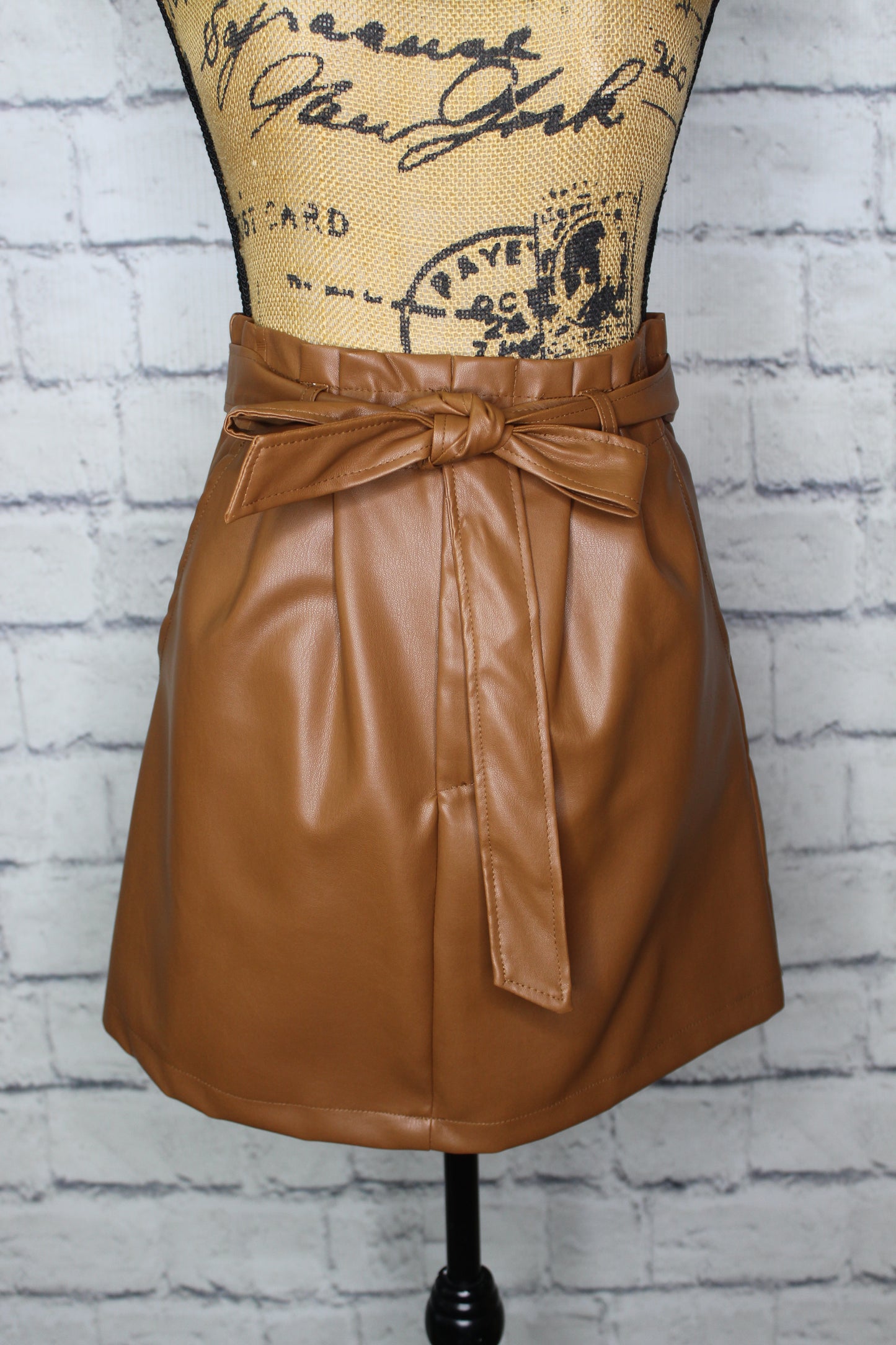 Paper crane - leather skirt
