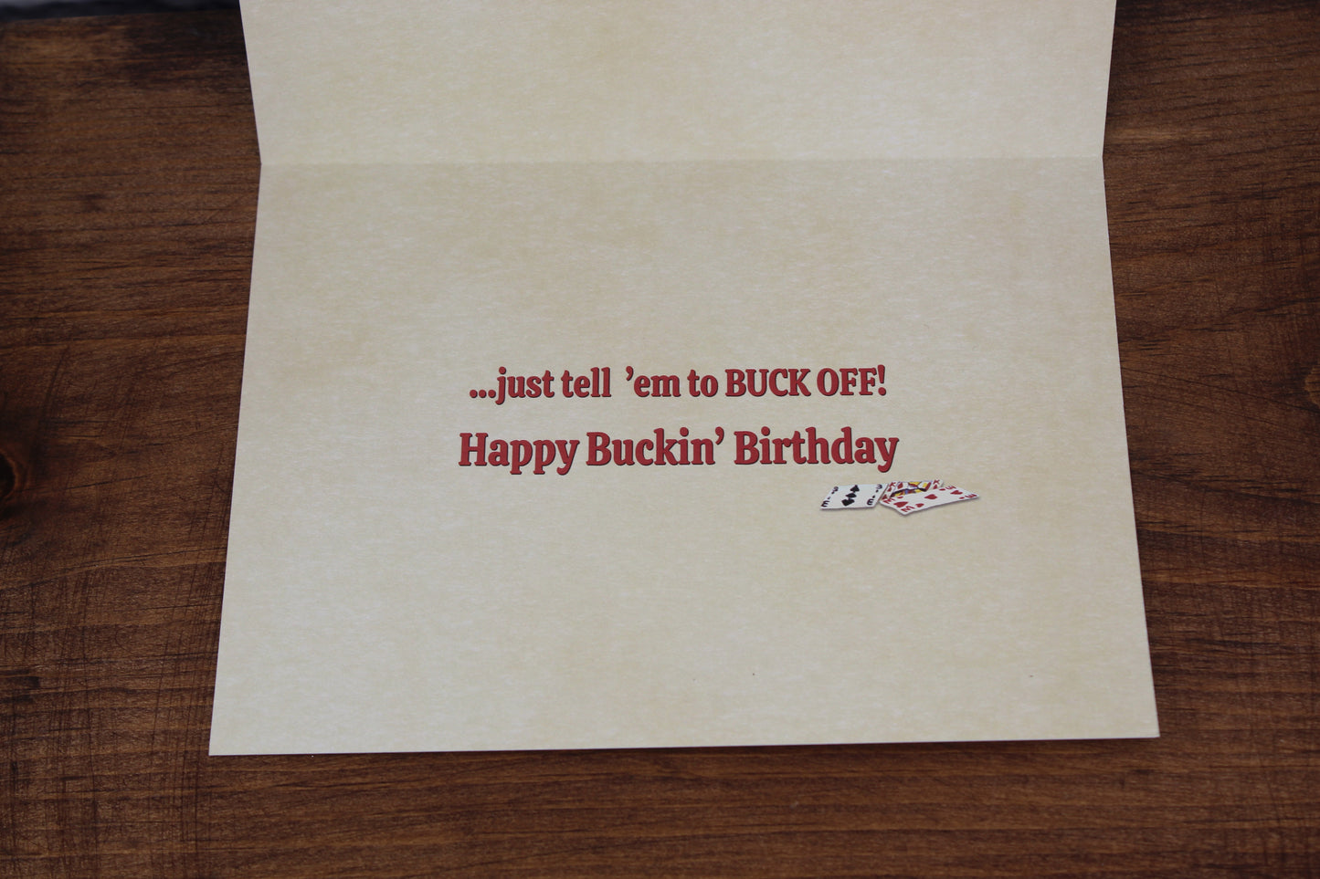 Deer poker - birthday card