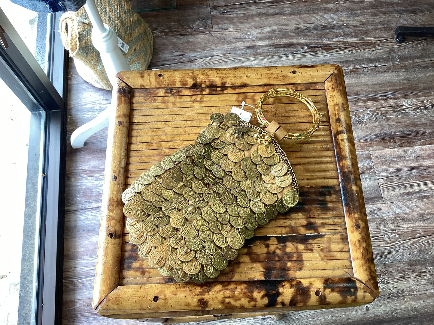 David Jeffrey gold clutch