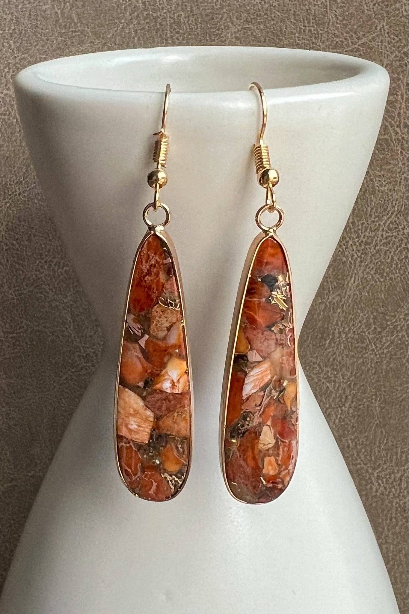 Samira Earrings- Red Clay