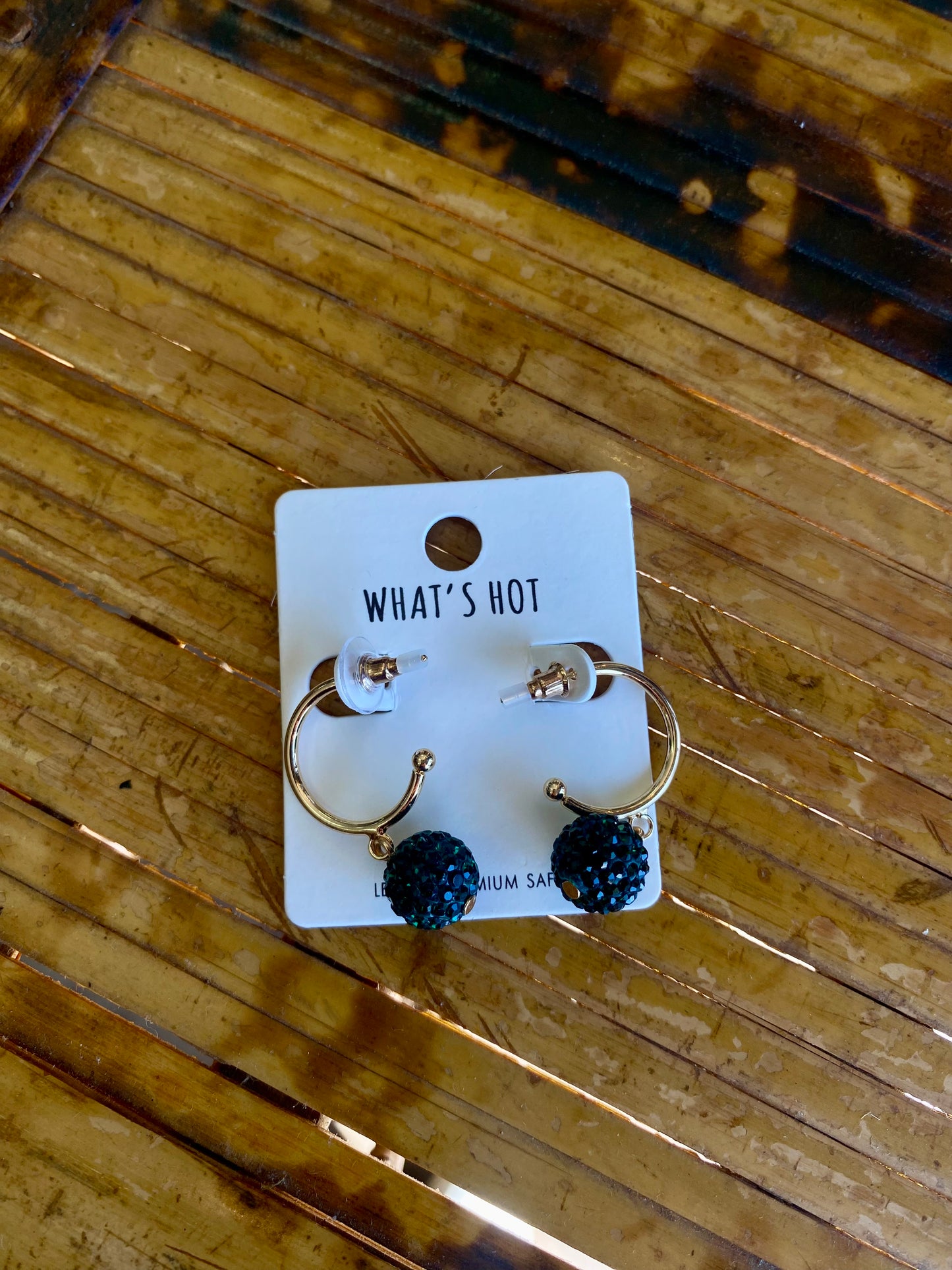 Emerald Sparkle Hoops