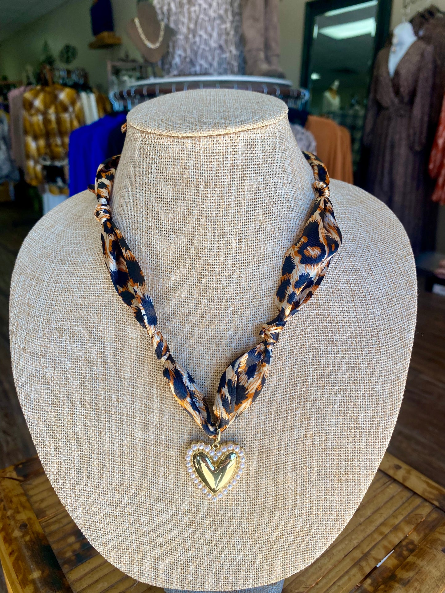 Leopard Love Locket Scarf