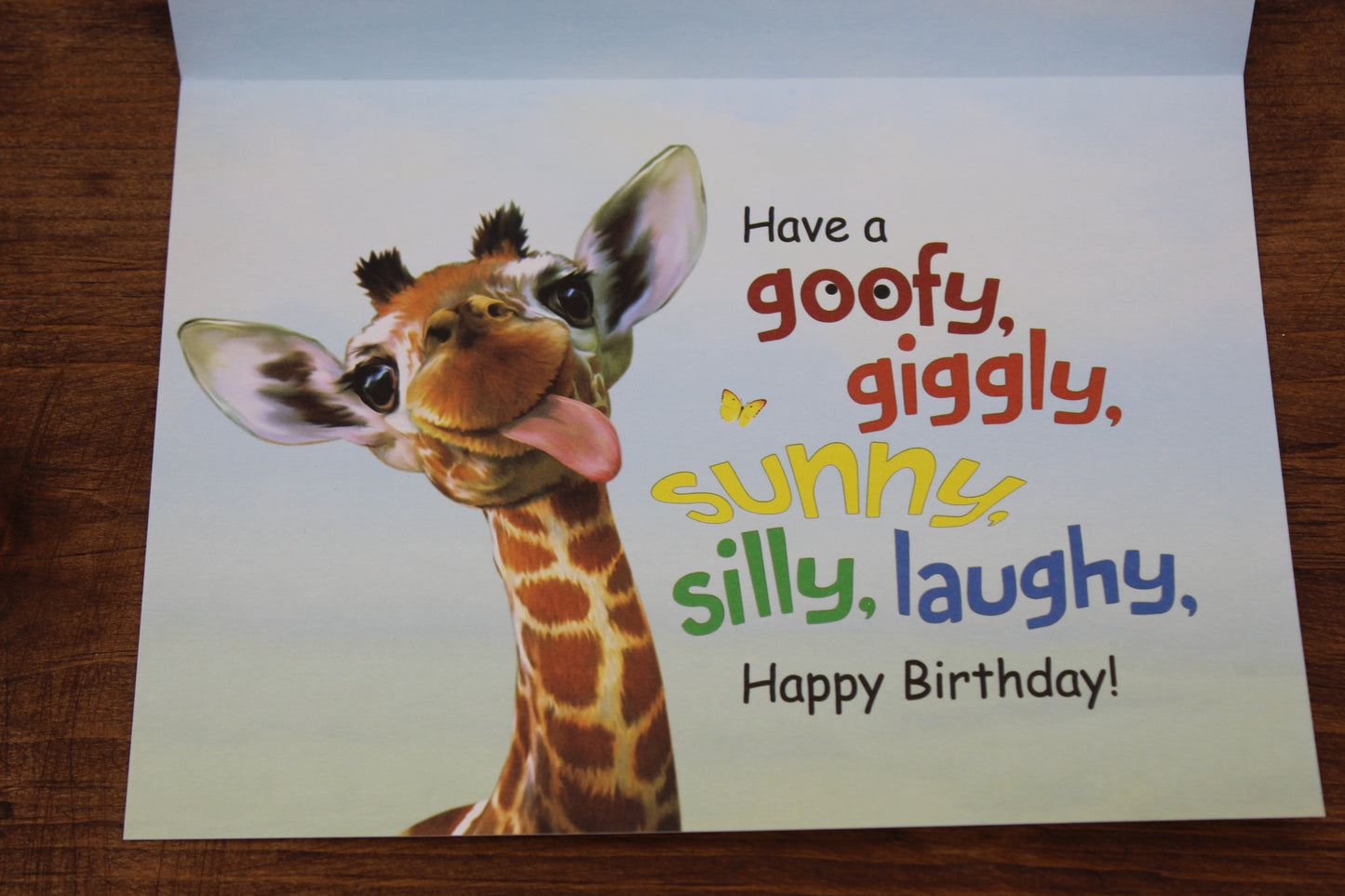 Giraffe- birthday card