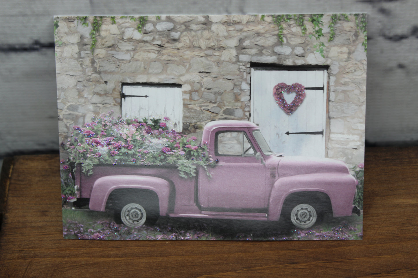 Pink car - birthday card