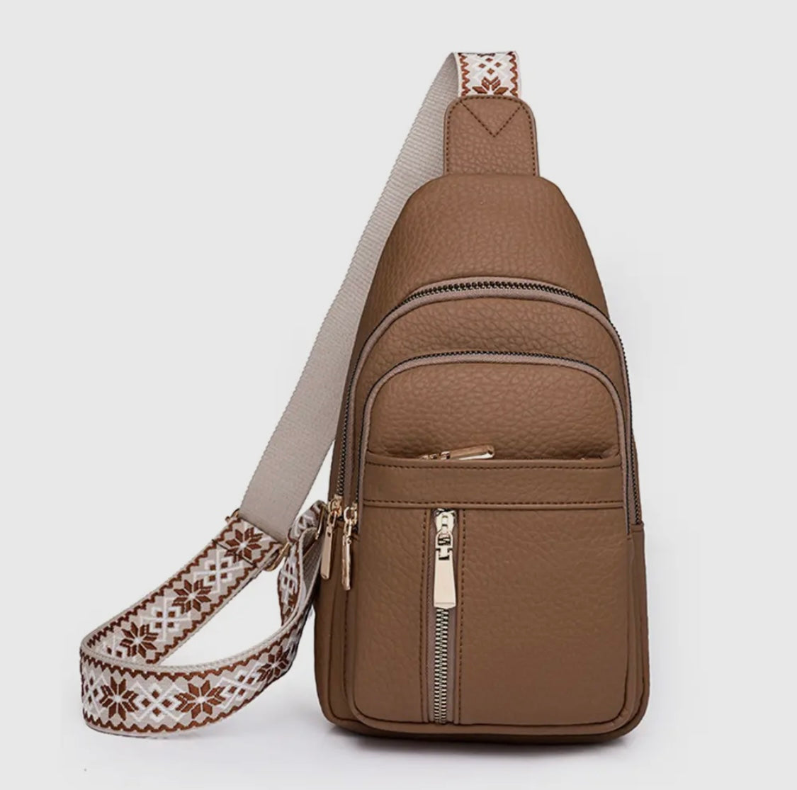 Retro Versatile Crossbody Bag- Brown