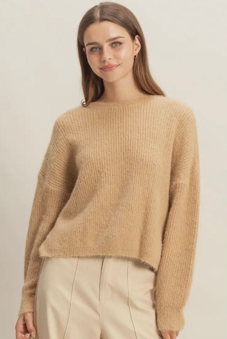 Sweet Intentions Sweater-Taupe