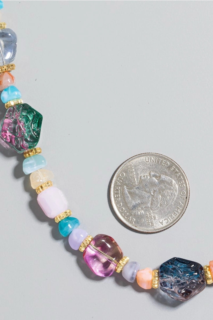 Stone & Resin Beaded Necklace Set