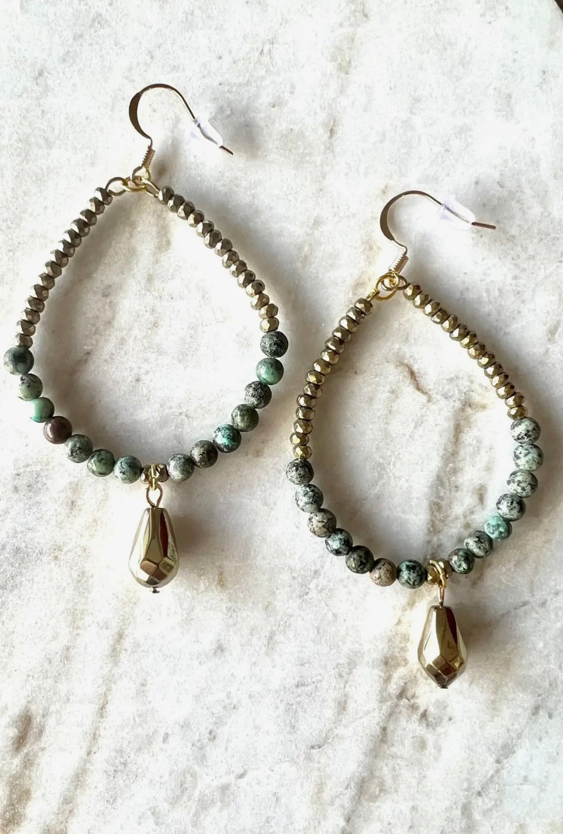 Larissa Earrings in African Turquoise ￼