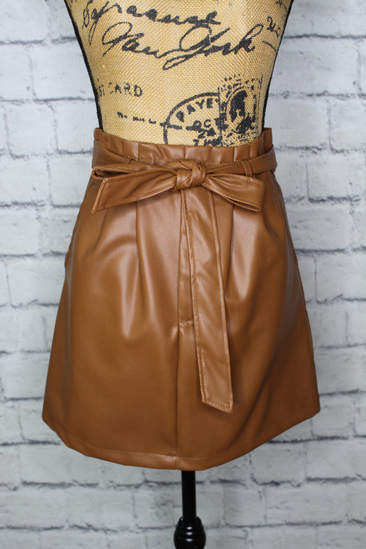 Paper crane - leather skirt