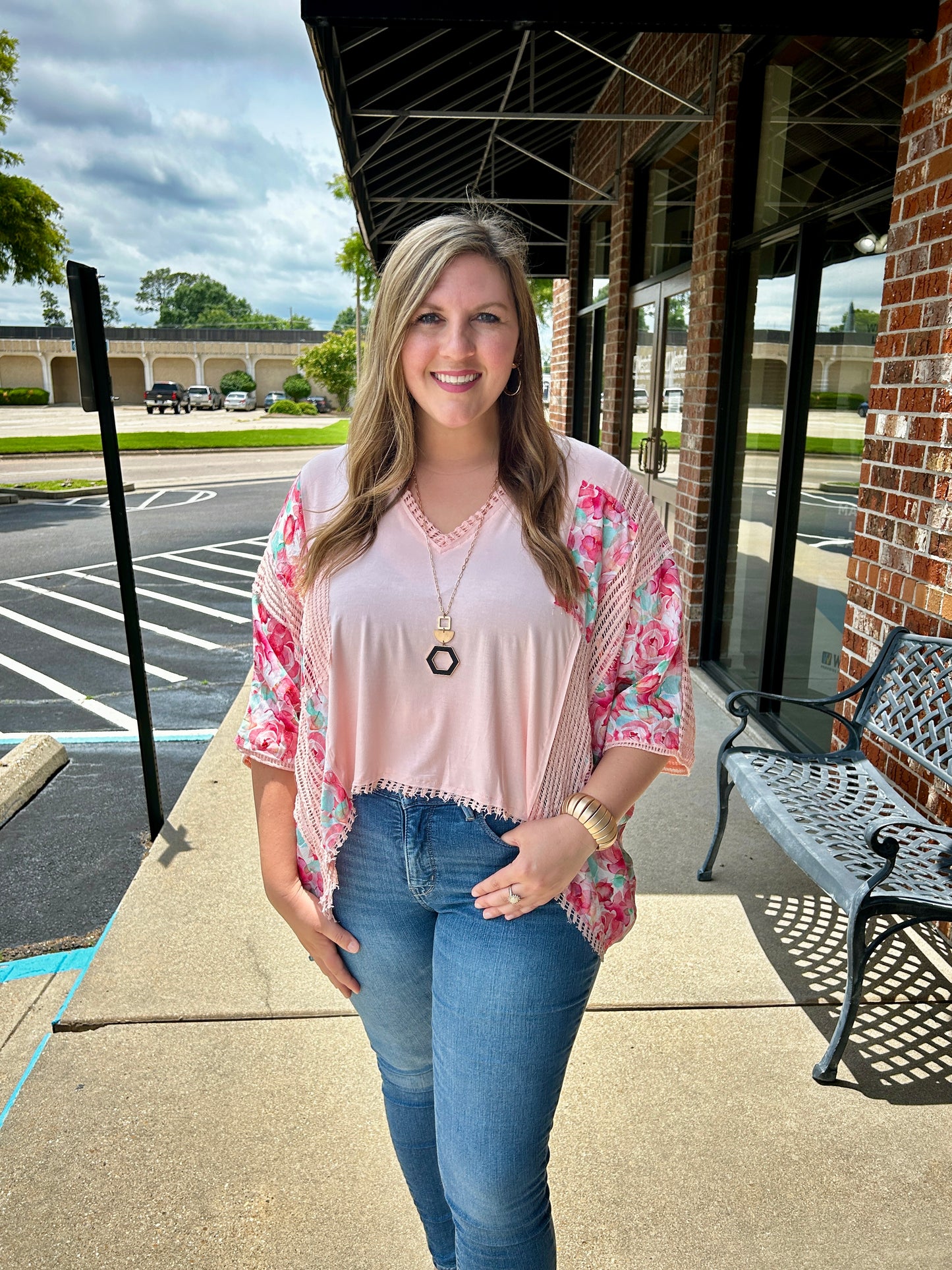 Boho Breaze Blouse- Pink