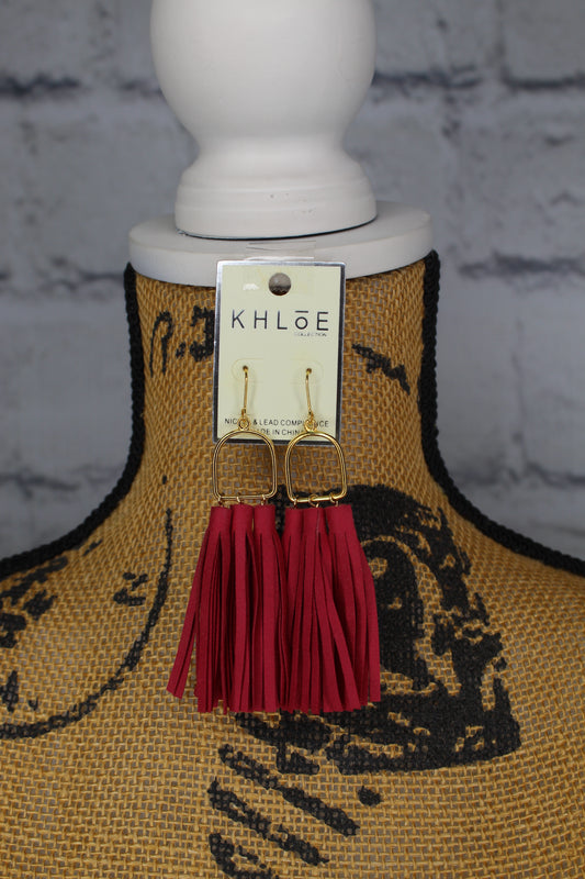 Khloe pink ruffle earrings