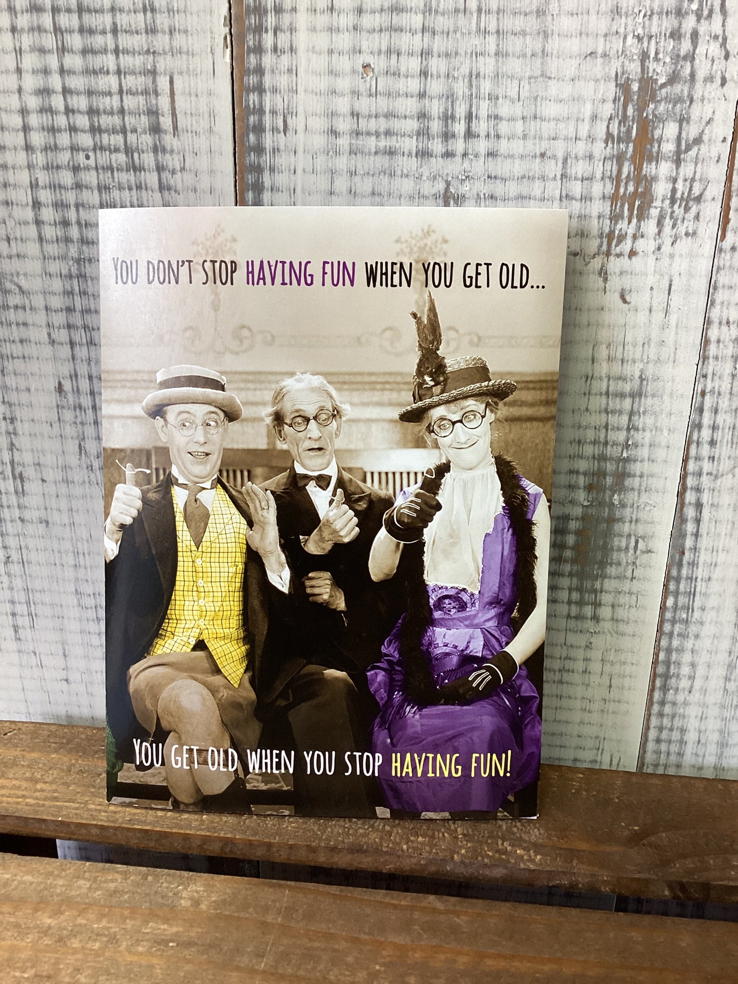 Getting old - birthday card