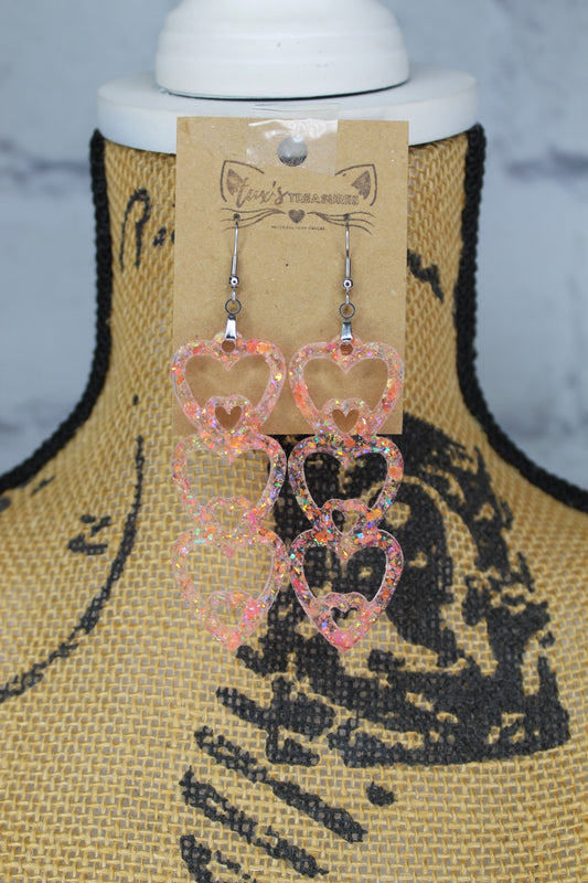 Valentine heart earrings
