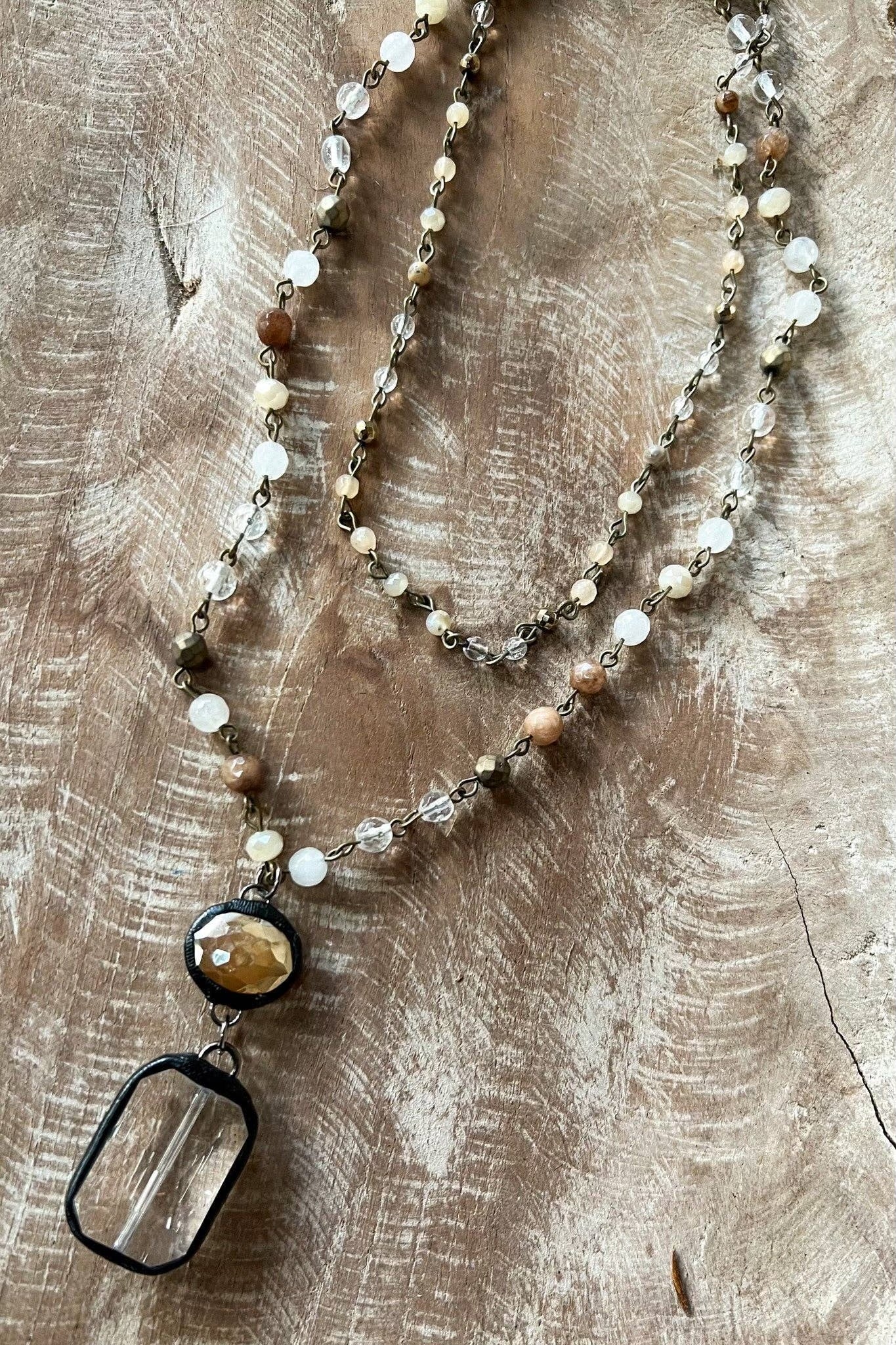 Micah Necklace- Bronze Taupe