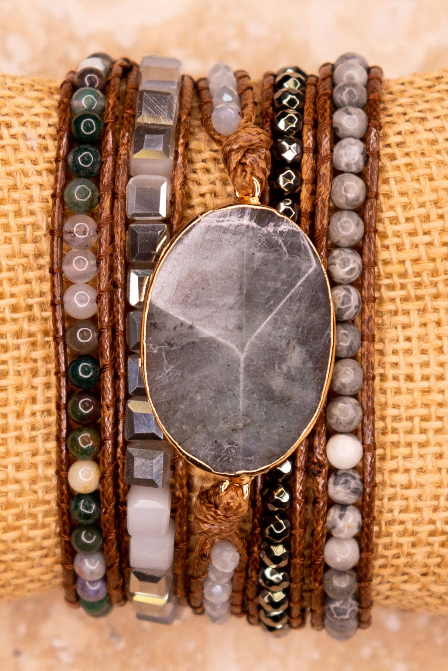 Kelly Wrap Bracelet- Labradorite