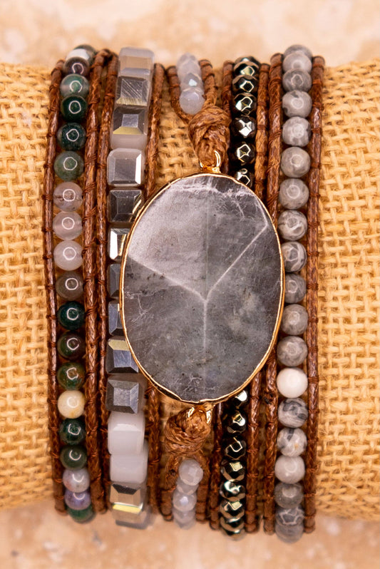 Kelly Wrap Bracelet- Labradorite