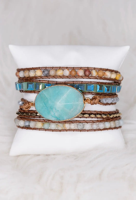 Kelly Wrap Bracelet in Amanzonite