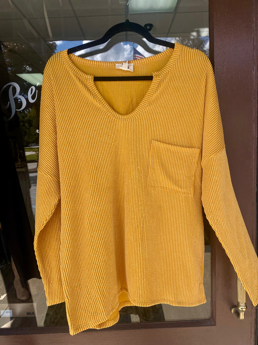 Amber Glow Top- Mustard