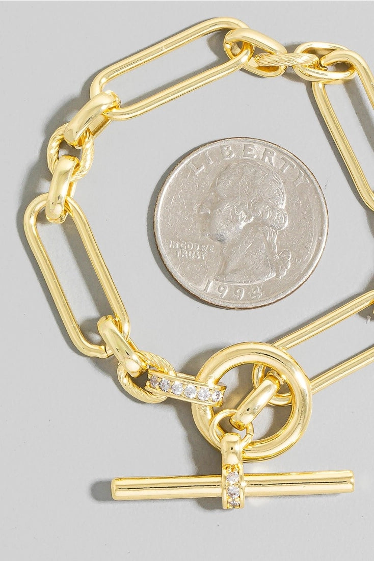 Toggle Gold Chain Bracelet